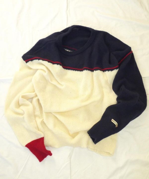 COMMON GULL PRODUCTS 拚色毛衣 