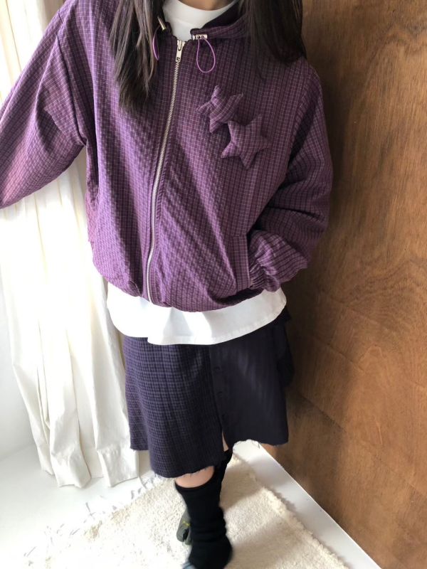 星星別針抓絨外套 