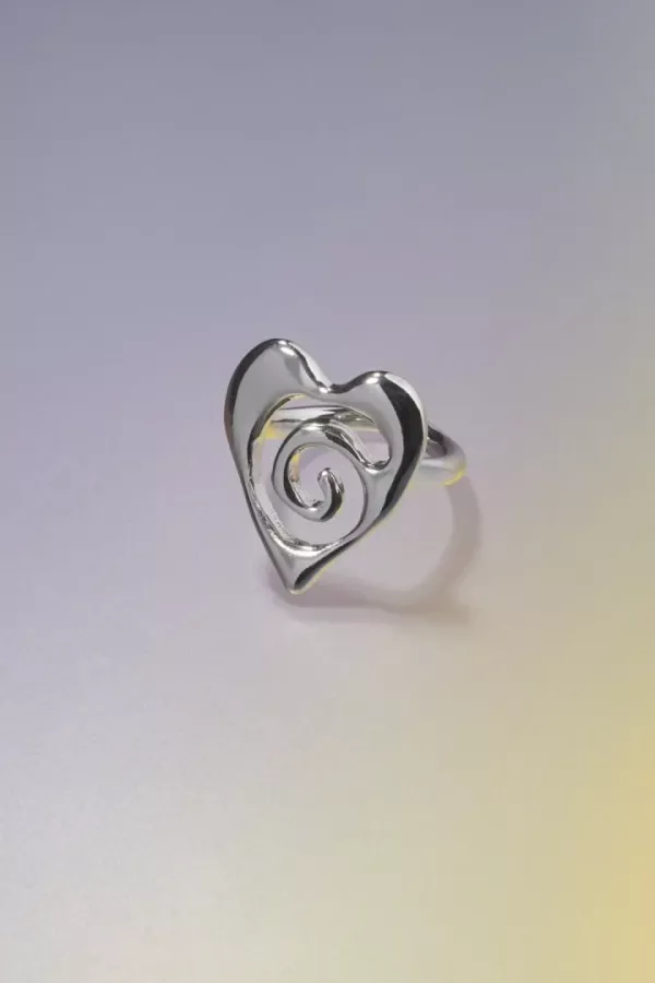 螺旋心形戒指 