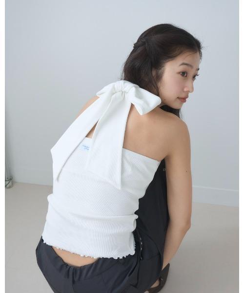 大蝴蝶結彈性背心 