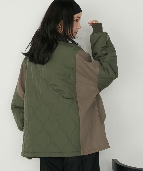 軍裝絎縫短外套 