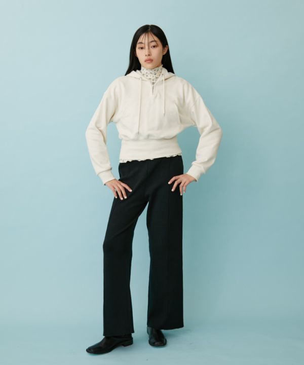 短版合身設計帽T 