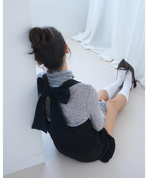 大蝴蝶結彈性背心 