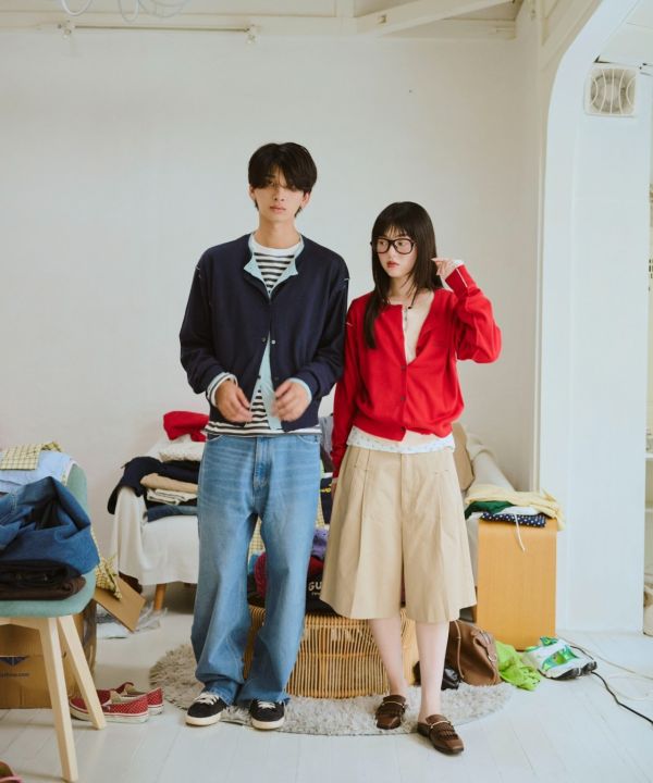 COMMON GULL PRODUCTS假兩件針織開衫 