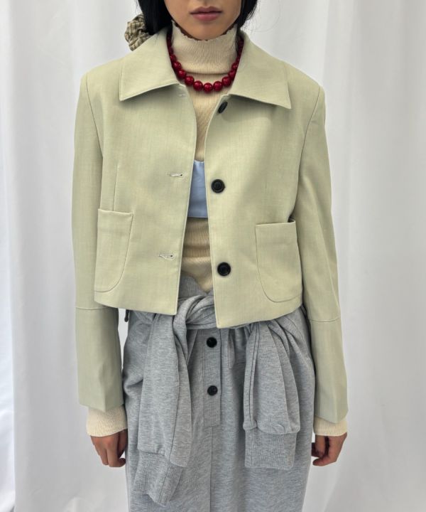 修身短版西裝外套 