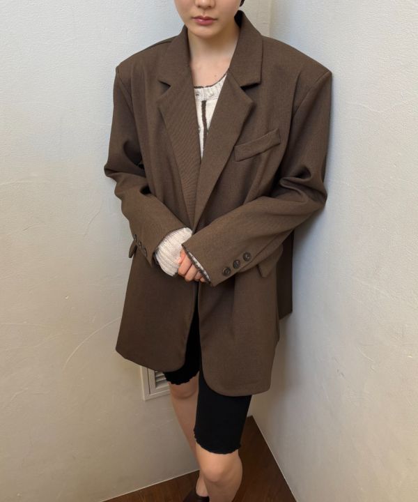 斜釦西裝外套 
