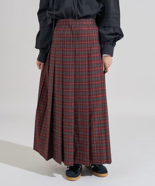 FREAK'S STORE 格子百褶長裙 