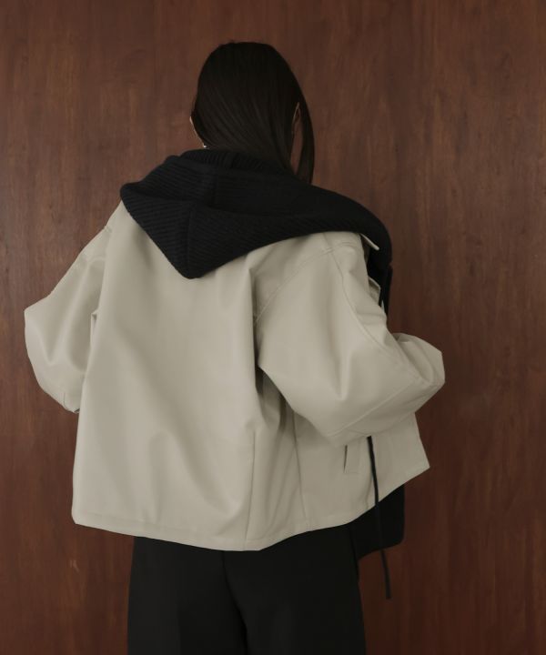 簡約時髦圍巾帽 