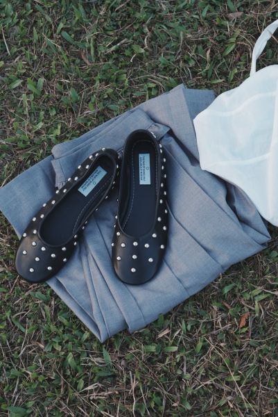 珠珠皮革娃娃鞋 