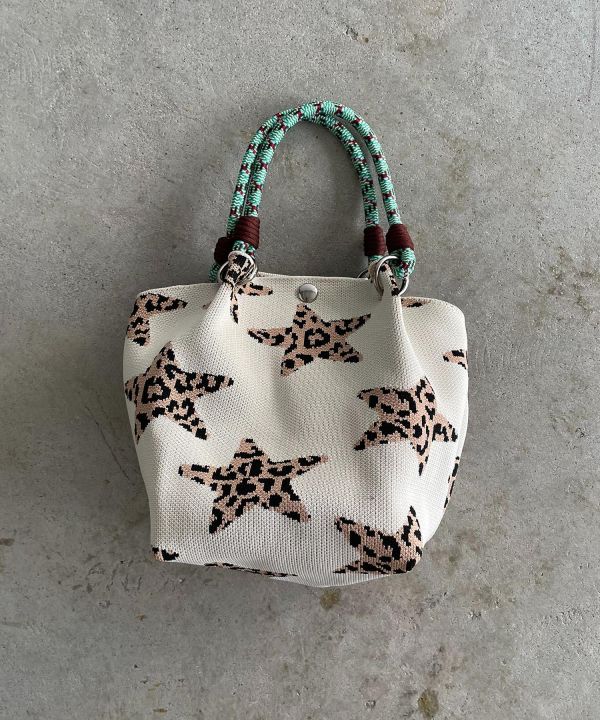 豹紋星星日常手提包 