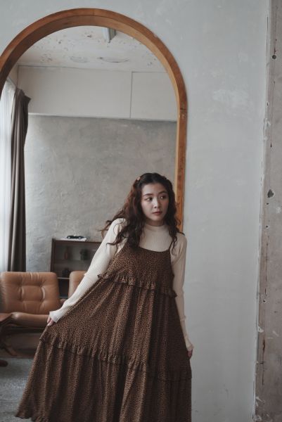 W Closet 豹紋蛋糕洋裝 