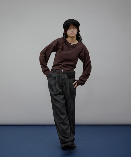 彈性針織兩件式套裝 