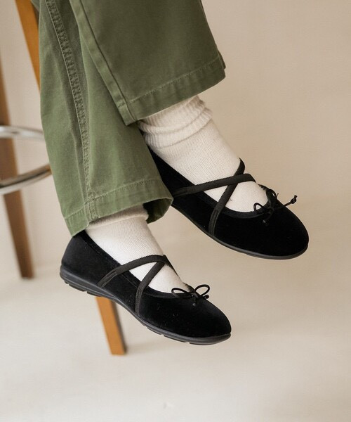 Alberola × FREAK'S STORE 蝴蝶結平底鞋 
