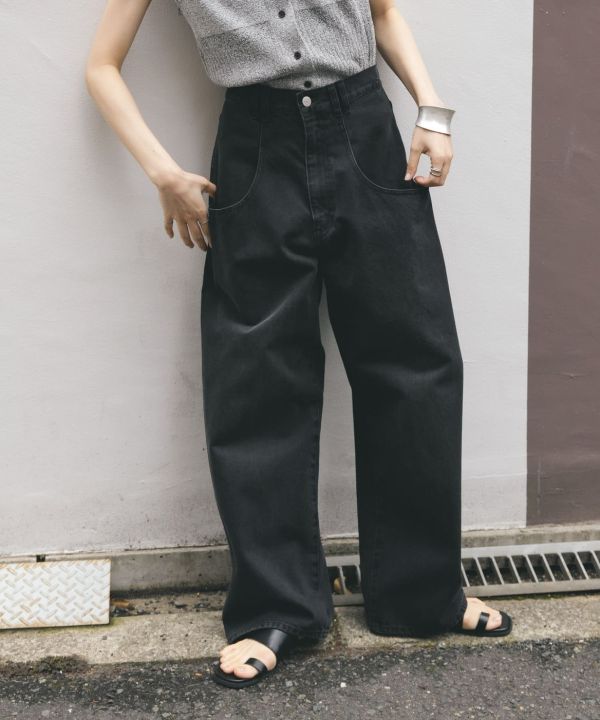 大口袋牛仔褲 