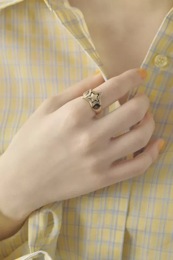 復古多層星形戒指 