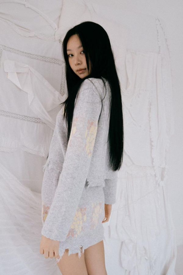 早春玫瑰針織套裝 