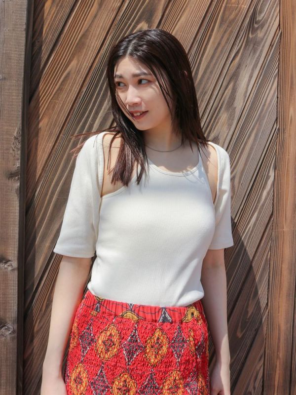螺紋背心+小罩衫 SET 