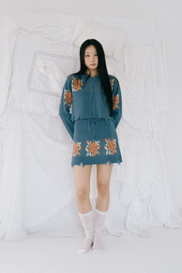 早春玫瑰針織套裝 