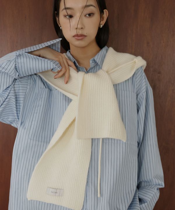 簡約時髦圍巾帽 