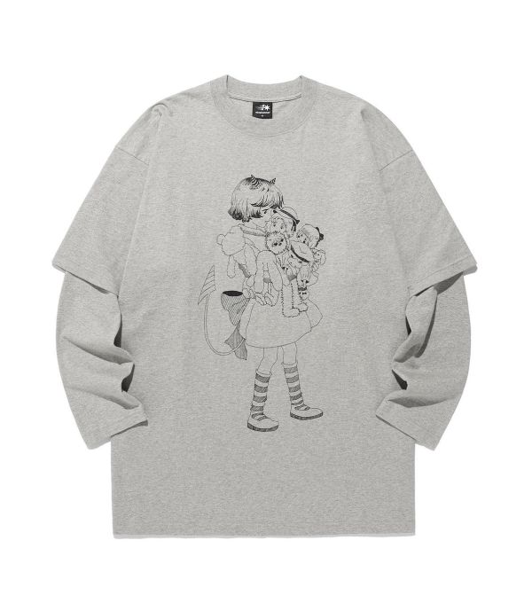 DEVIL LITTLE GIRL LAYERED BIG BIG TEE 