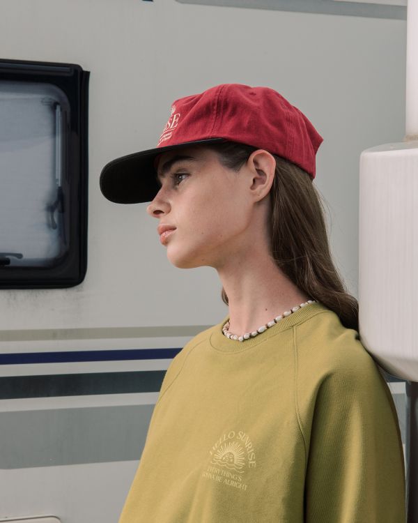 HELLO SUNRISE 特價款 五分割撞色扁嘴帽 