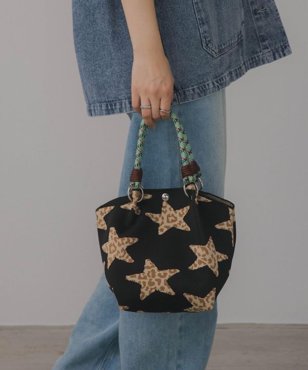 豹紋星星日常手提包 