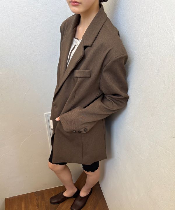 斜釦西裝外套 