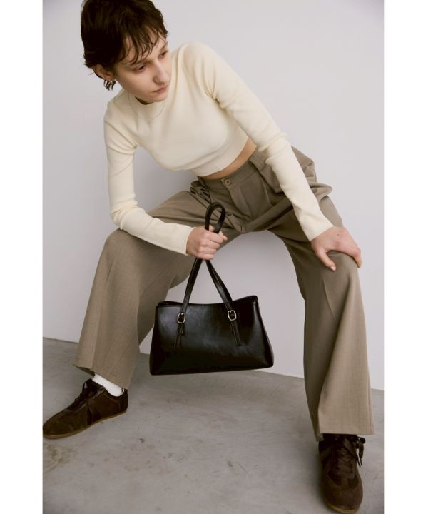 復古雙排扣長柄包 