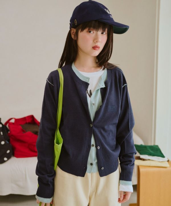 COMMON GULL PRODUCTS假兩件針織開衫 