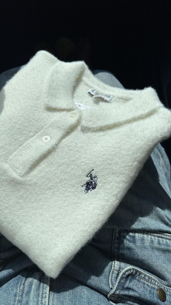 U.S. POLO ASSN 馬海毛針織polo衫 