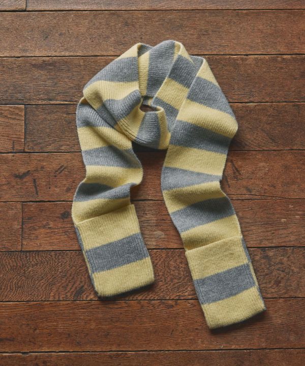 條紋口袋長圍巾 