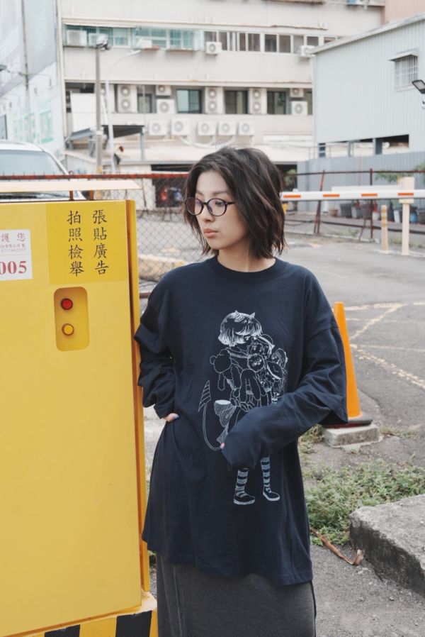 激推！Nice Ghost Club 假兩件寬鬆長T 