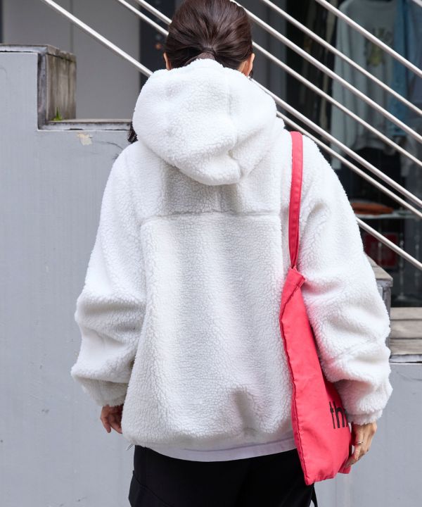 Penny's 狐狸刺繡抽繩毛毛外套 