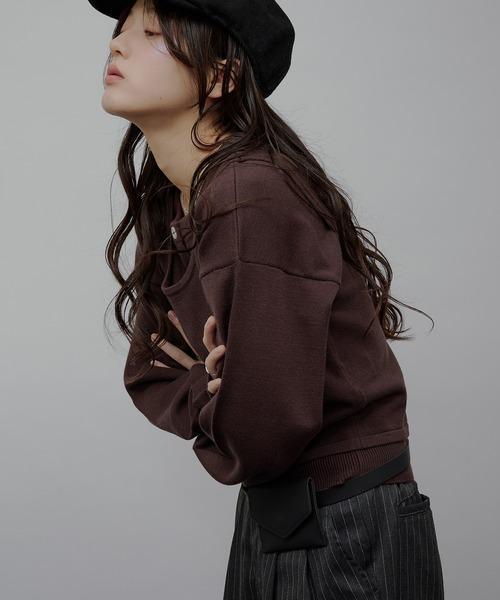 彈性針織兩件式套裝 