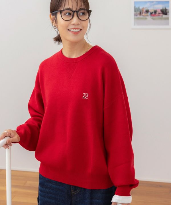 刺繡小logo針織衛衣 