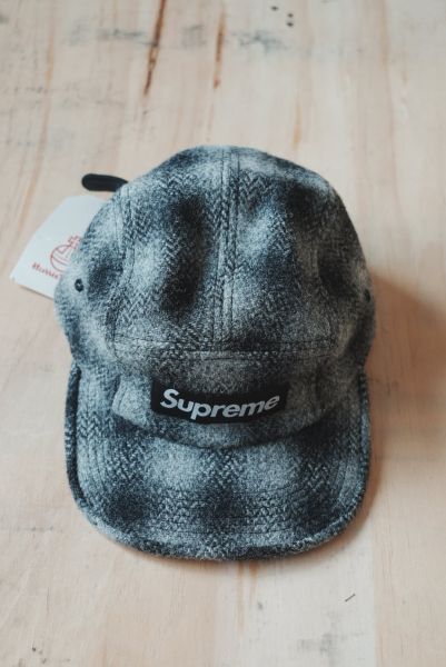SUPREME 格紋羊毛帽 