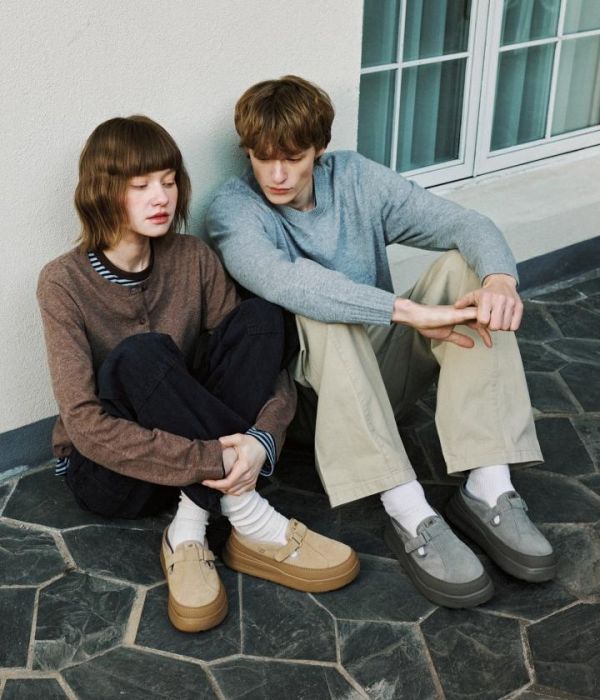 NEW BALANCE ROVER 麂皮厚底半拖鞋 