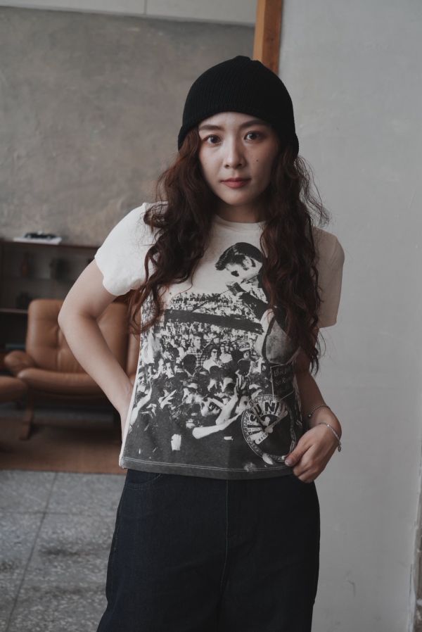 The King of Rock & Roll 貓王合身小短T 