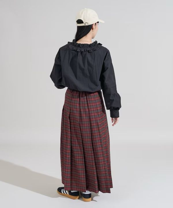 FREAK'S STORE 格子百褶長裙 