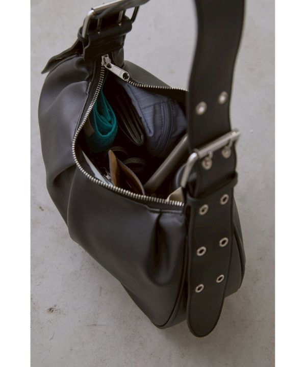 多孔背帶單肩包 