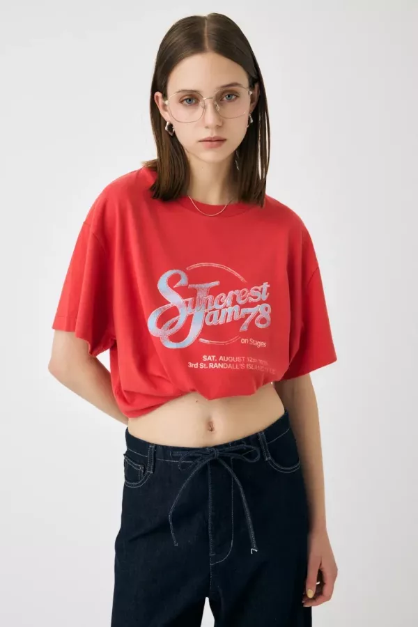 復古水洗印花T 