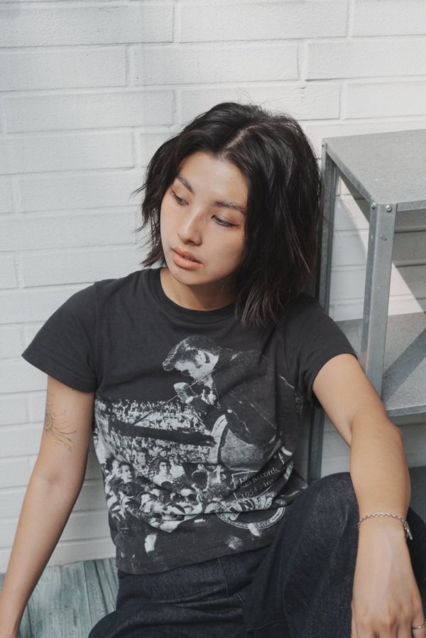 The King of Rock & Roll 貓王合身小短T 