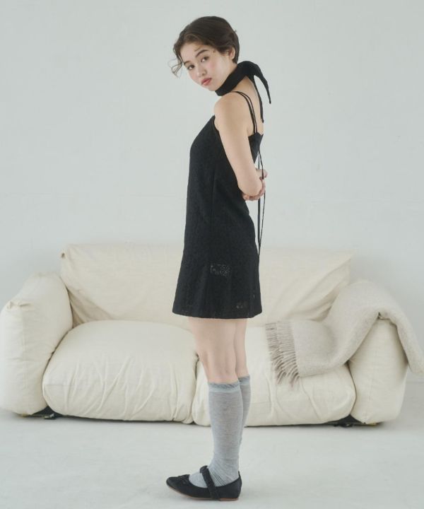 蕾絲長板背心套裝 