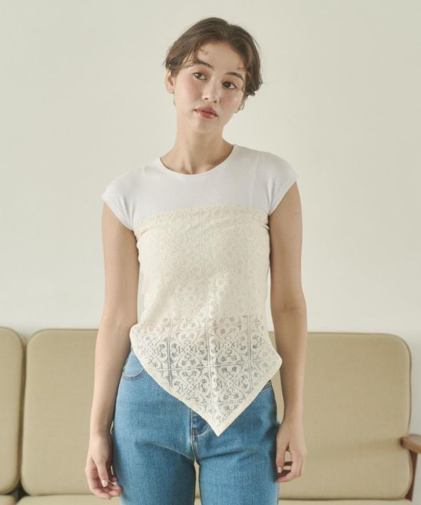 蕾絲長板背心套裝 