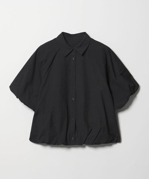 燈籠袖短版襯衫 