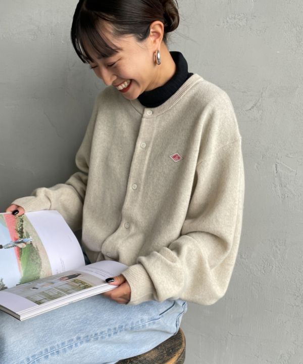 DANTON LAMBSWOOL CREW NECK KNIT CARDIGAN 羊毛圓領針織外套 