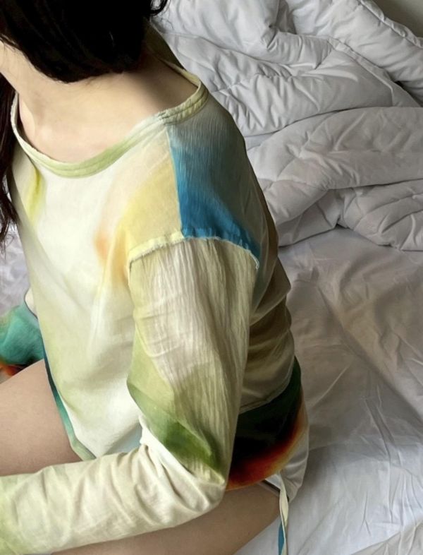 PAMM 暈染薄紗長袖上衣 