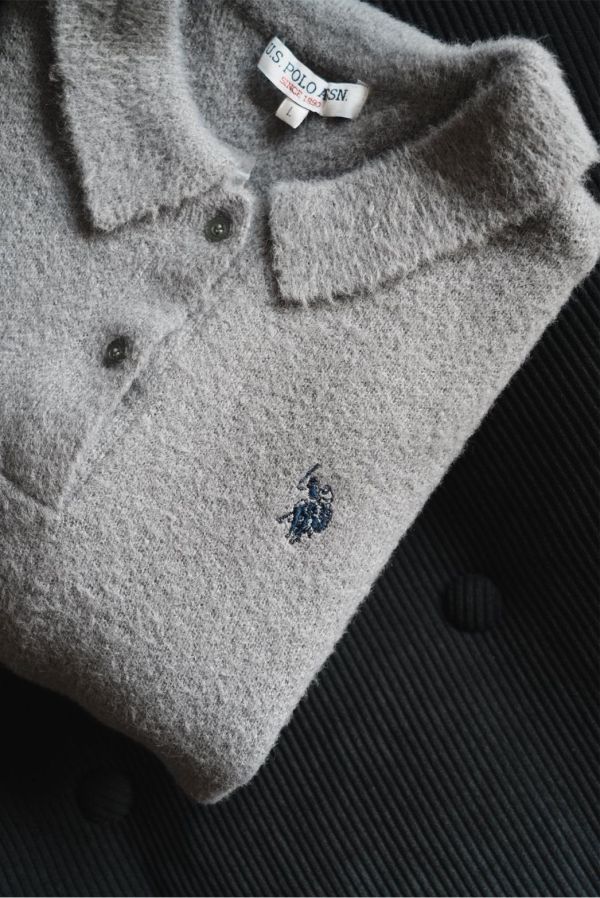 U.S. POLO ASSN 馬海毛針織polo衫 