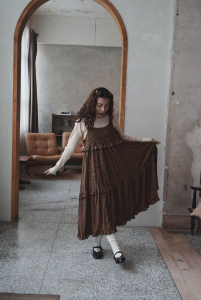 W Closet 豹紋蛋糕洋裝 