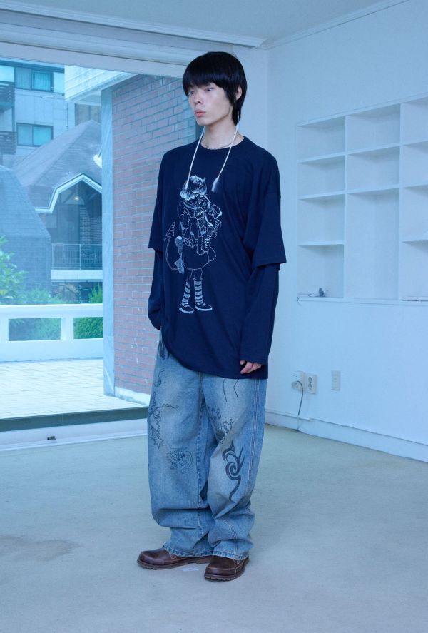 DEVIL LITTLE GIRL LAYERED BIG BIG TEE 